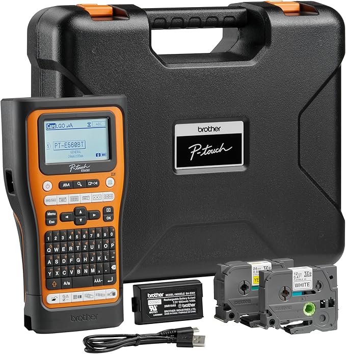 Brother PT-E560BTVP Bluetooth Industrial Label Printer Up to 24mm