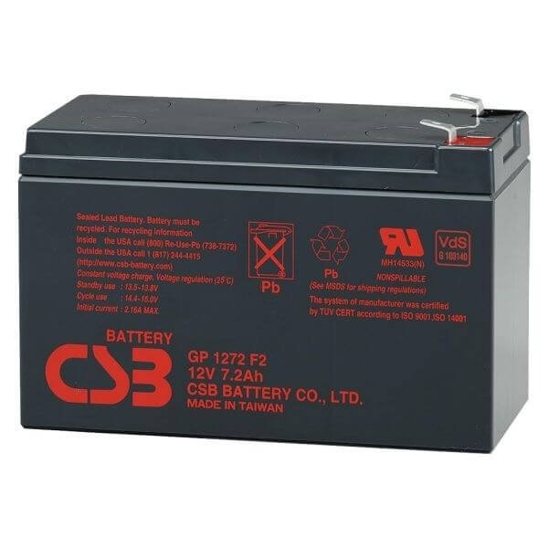 CSB Rechargeable UPS Battery 12V 7Ah Sealed Lead Acid Battery