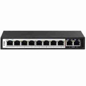 D-Link 10-Port Gigabit PoE Switch with 8 Long Reach PoE Ports and 2 Uplink Ports DGS-F1010P