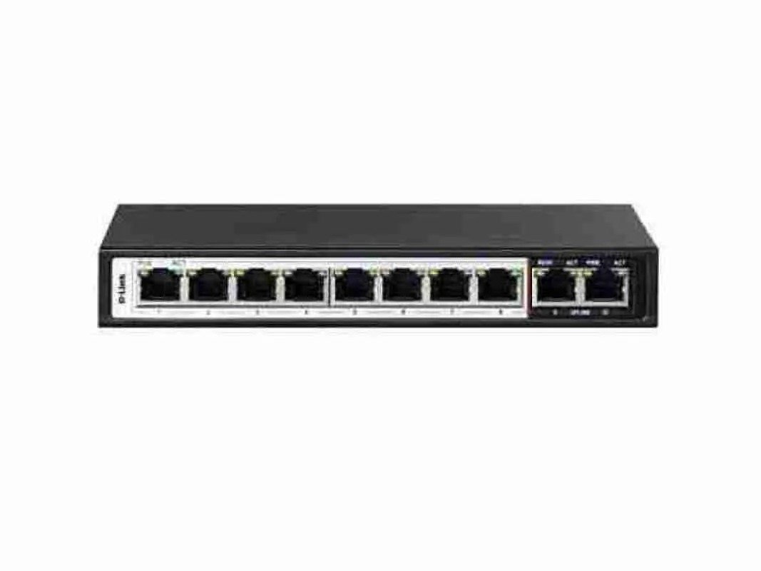 D-Link 10-Port Gigabit PoE Switch with 8 Long Reach PoE Ports and 2 Uplink Ports DGS-F1010P