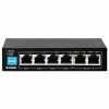 D-Link 6-Port Gigabit PoE Switch with 4 Long Reach PoE Ports and 2 Uplink Ports DGS-F1006P