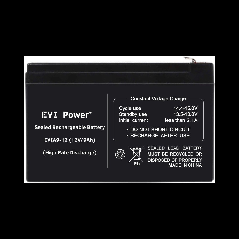 EVI 9Ah 12V Lead-Acid Battery – Reliable UPS and Backup Power Solution (EVIA9-12)