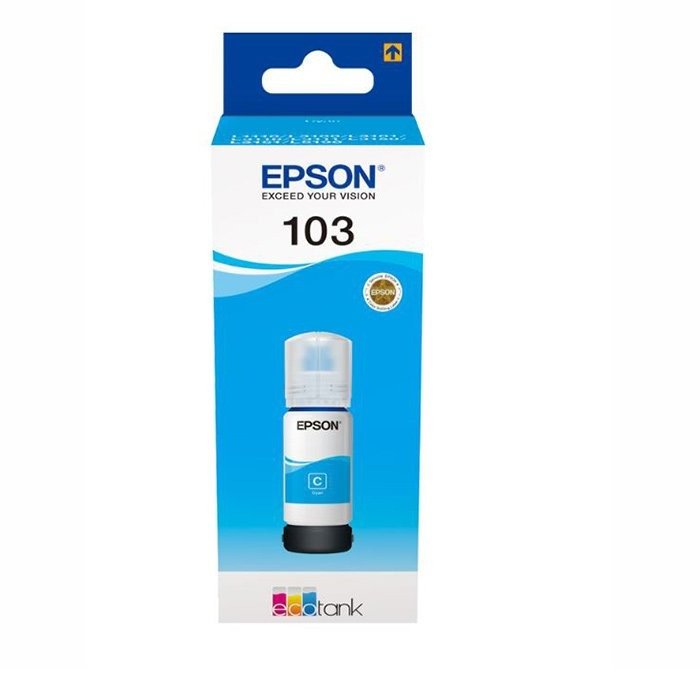 Epson 103 Cyan Ink Cartridge, 65ml – Compatible with L-Series Printers
