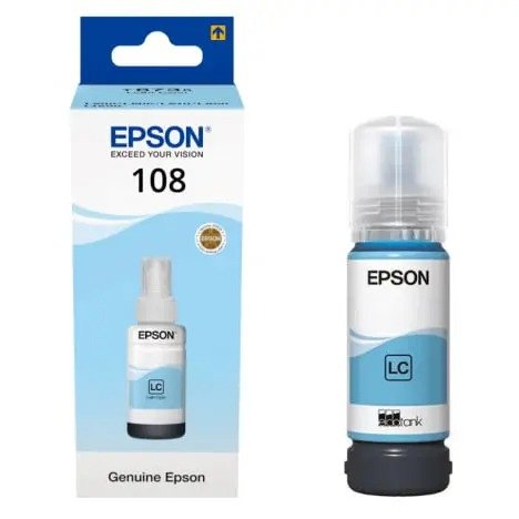Epson 108 Cyan Ink Cartridge, 70ml – Compatible with L-Series Printers