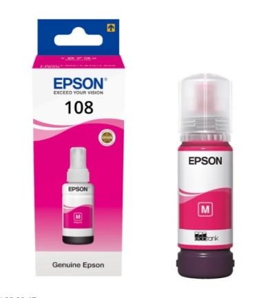 Epson 108 Magenta Ink Cartridge, 70ml – Compatible with L-Series Printers