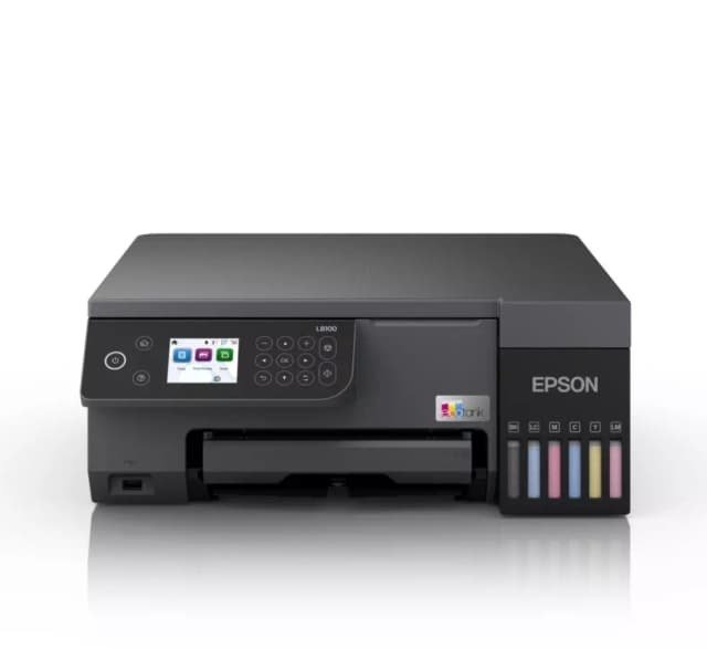 Epson L8100 All-in-One Photo Printer – Print, Scan, Copy, Wi-Fi, CD/DVD & PVC ID Card Printing – C11CK94402 The Epson L8100 All-in-One Photo Printer (C11CK94402) is a premium ink tank printer designed for high-quality photo printing and versatile home or studio use. With print, scan, and copy functionality, it delivers vibrant borderless photos and sharp documents using Epson’s advanced ink technology. Equipped with Wi-Fi, Wi-Fi Direct, USB connectivity, USB host support, and a built-in LCD screen, the L8100 offers flexible operation and direct printing convenience. It also supports CD/DVD and PVC ID card printing with a dedicated tray included, making it ideal for photographers, creative professionals, and small businesses. Product Features High-Quality Photo Printing Engineered for photo enthusiasts and professionals, the L8100 produces vibrant, detailed prints with accurate color reproduction and smooth gradations. All-in-One Functionality Print, scan, and copy features in one compact device support both creative and everyday document needs. CD/DVD and PVC ID Card Printing Dedicated tray included for direct printing on CDs, DVDs, and PVC ID cards, expanding creative and business capabilities. Wireless Connectivity Built-in Wi-Fi and Wi-Fi Direct enable easy wireless printing from laptops, smartphones, and tablets without requiring a router. USB and USB Host Support USB interface ensures reliable wired connectivity, while USB host allows direct printing from compatible USB storage devices. LCD Screen for Easy Operation Integrated LCD display provides intuitive navigation and convenient standalone operation without a computer. Refillable Ink Tank System High-capacity ink tank system reduces cost per print and supports high-volume photo and document printing. Product Specifications • Model: C11CK94402 • Product Name: Epson L8100 • Functions: Print, Scan, Copy • Print Technology: Inkjet • Ink System: Refillable ink tank • Display: LCD screen • Connectivity: Wi-Fi, Wi-Fi Direct, USB, USB Host • Media Support: Photo paper, plain paper, CD/DVD, PVC ID cards • Tray: CD/DVD and ID card tray included • Maximum Paper Size: A4 • Print Type: Color and monochrome • Recommended Use: Photo printing, home studio, small business