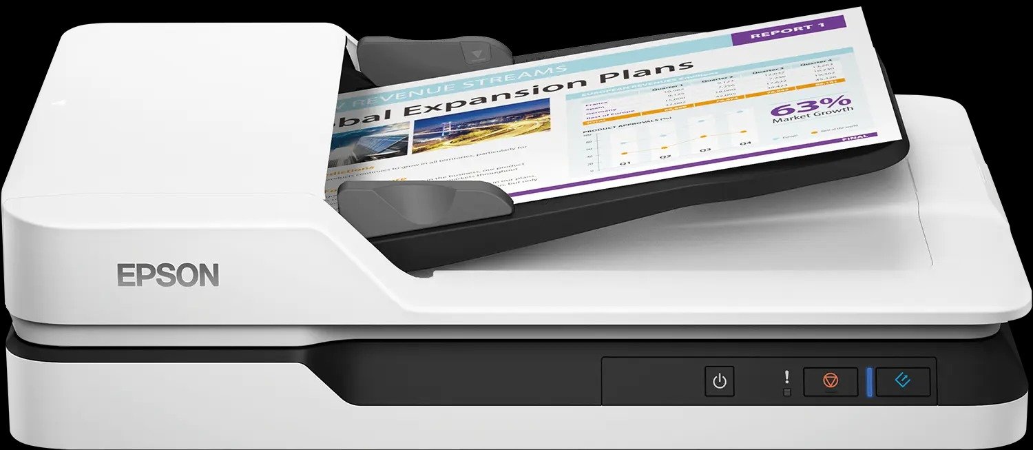 Epson WorkForce DS-1630 Document Scanner – Flatbed and ADF Duplex Scanner – B11B239402