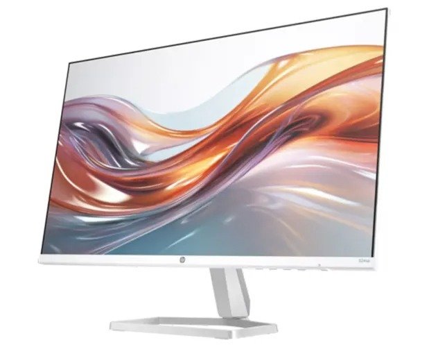HP 524sa Series 5 23.8" FHD Monitor – White, Integrated Speakers, HDMI & VGA
