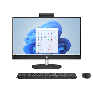 HP All-in-One 24-cr0035nh PC 23.8-Inch FHD Desktop with Intel Core i5-1335U, 8GB DDR4, 512GB PCIe NVMe SSD, Windows 11 Home – 9S966EA