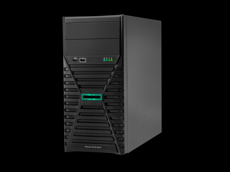HPE ProLiant ML30 Gen11 Tower Server – Intel Xeon E-2414, 32GB DDR5, 1TB SATA, DOS
