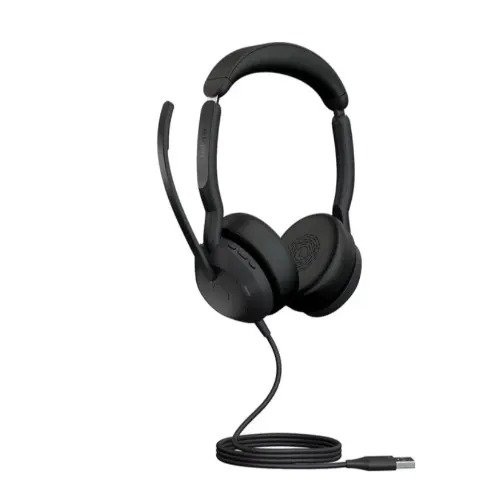 Jabra Evolve2 50 Wired and Bluetooth Stereo Headset with Active Noise-Canceling Microphone, Microsoft Teams Certified, USB-A - 25089-999-999