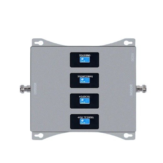 Quadband 2G 3G 4G LTE Mobile Network Signal Booster 900/1800/2100/2600 MHz Cellular Signal Amplifier Repeater
