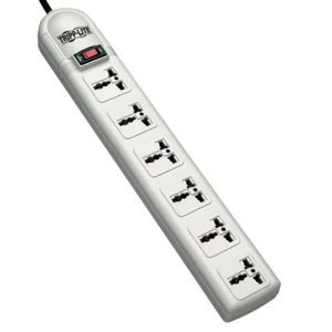 Tripplite 230V 6-Universal Outlet Surge Protector with 1.8m Cord and British Plug (750 Joules)