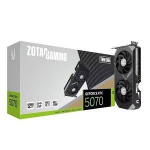 ZOTAC GAMING GeForce RTX 5070 Twin Edge 12GB GDDR7 Graphics Card – 3x DisplayPort 2.1b, HDMI 2.1b, 650W PSU Recommended (ZT-B50700E-10P)