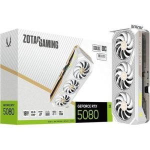 ZOTAC GAMING GeForce RTX 5080 SOLID OC White Edition 16GB GDDR7 Graphics Card – ZT-B50800Q-10P