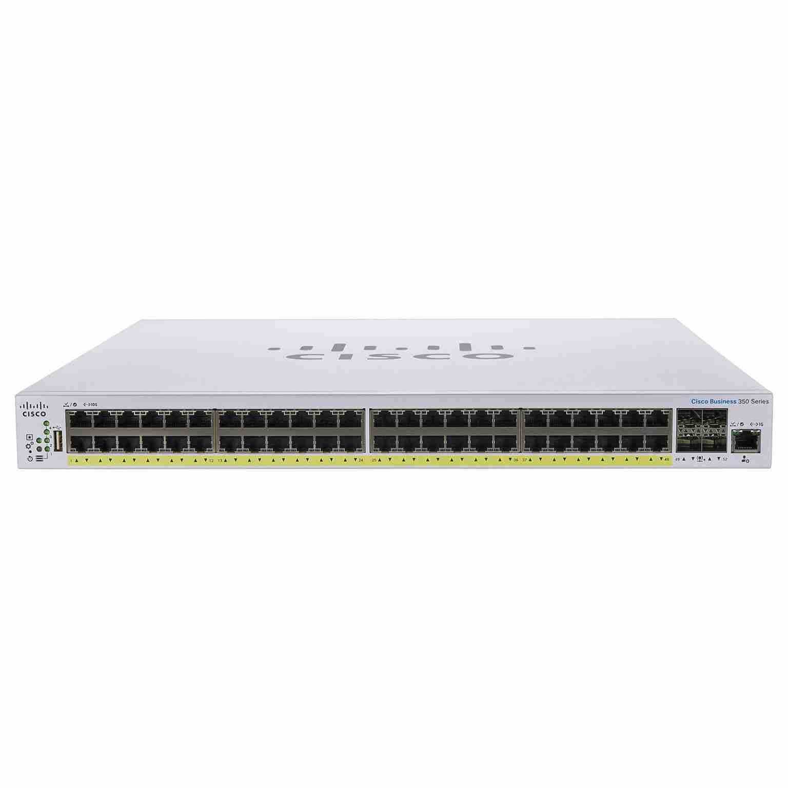 Cisco Business CBS350-48P-4G 48-Port Gigabit PoE Managed Network Switch