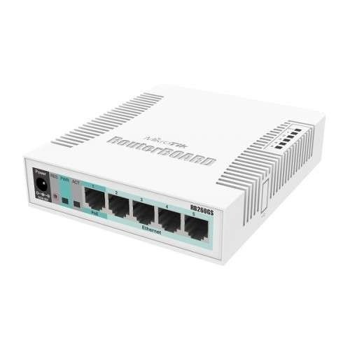 MikroTik CSS106‑5G‑1S MikroTik CSS106-5G-1S 5-Port Gigabit Switch with 1 SFP