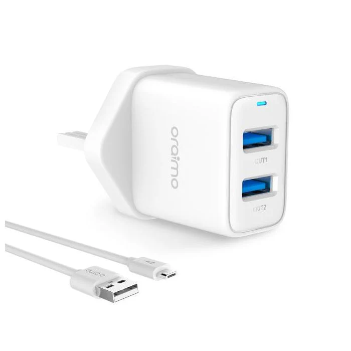 Oraimo Firefly-2 Dual USB Fast Wall Charger OCW-U63D