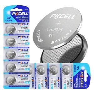 PKCELL CR2016 3V Lithium Coin Cell Battery for Watches, Calculators and Key Fobs