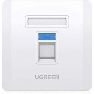 Product Specifications Product name: UGREEN Single-Port Wall Plate Model number: NW144 Port configuration: Single port Compatible module type: Keystone jack Material: ABS plastic Color: White Installation type: Wall mount Compatibility: Standard wall boxes and keystone modules Application: Structured cabling, Ethernet and data outlets