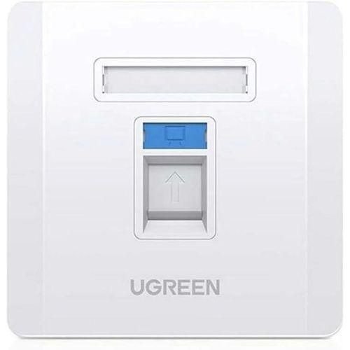 Product Specifications Product name: UGREEN Single-Port Wall Plate Model number: NW144 Port configuration: Single port Compatible module type: Keystone jack Material: ABS plastic Color: White Installation type: Wall mount Compatibility: Standard wall boxes and keystone modules Application: Structured cabling, Ethernet and data outlets