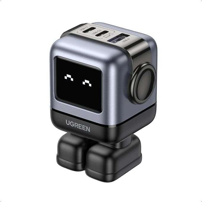 UGREEN Uno Robot 65W 3-Port GaN Fast Charger UK Grey CD361