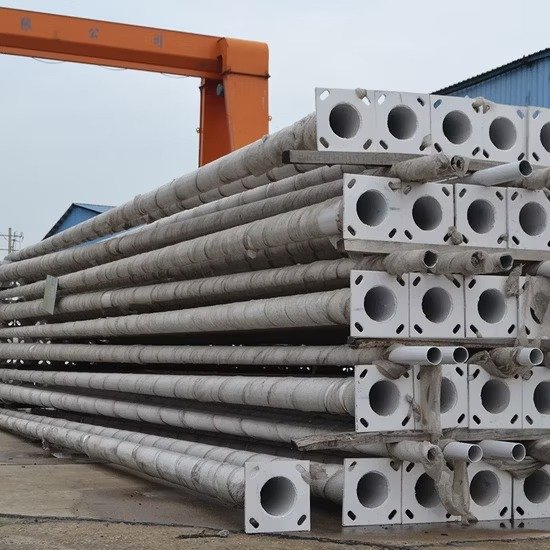 8m Double Arm Galvanized Iron Street Lighting Pole for LED and Solar Street Lights