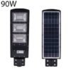 90W Solar LED Street Light with Motion Sensor and Dusk-to-Dawn Night Sensor