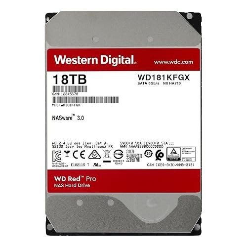Western Digital Red Pro 18TB NAS Hard Drive